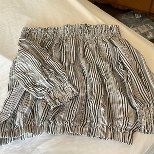 Evereve striped off the shoulder top